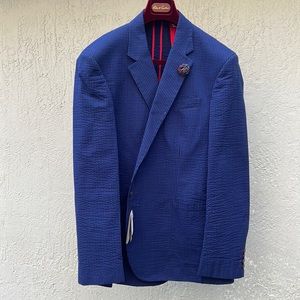 Robert Graham Barito Woven Blue Blazer